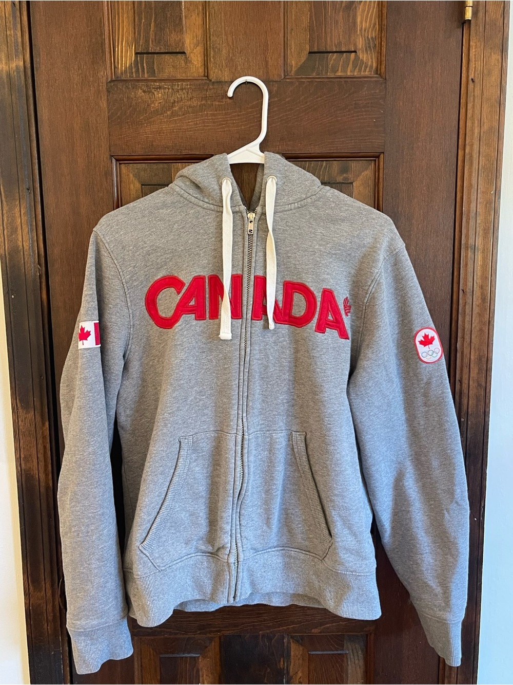 Hudson’s Bay Team Canada Olympic Full Zip Hoodie Gray Men’s Small